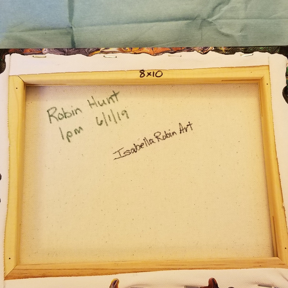 Original Painting 8x10 Purple Yellow Orange - Picture 8 of 8